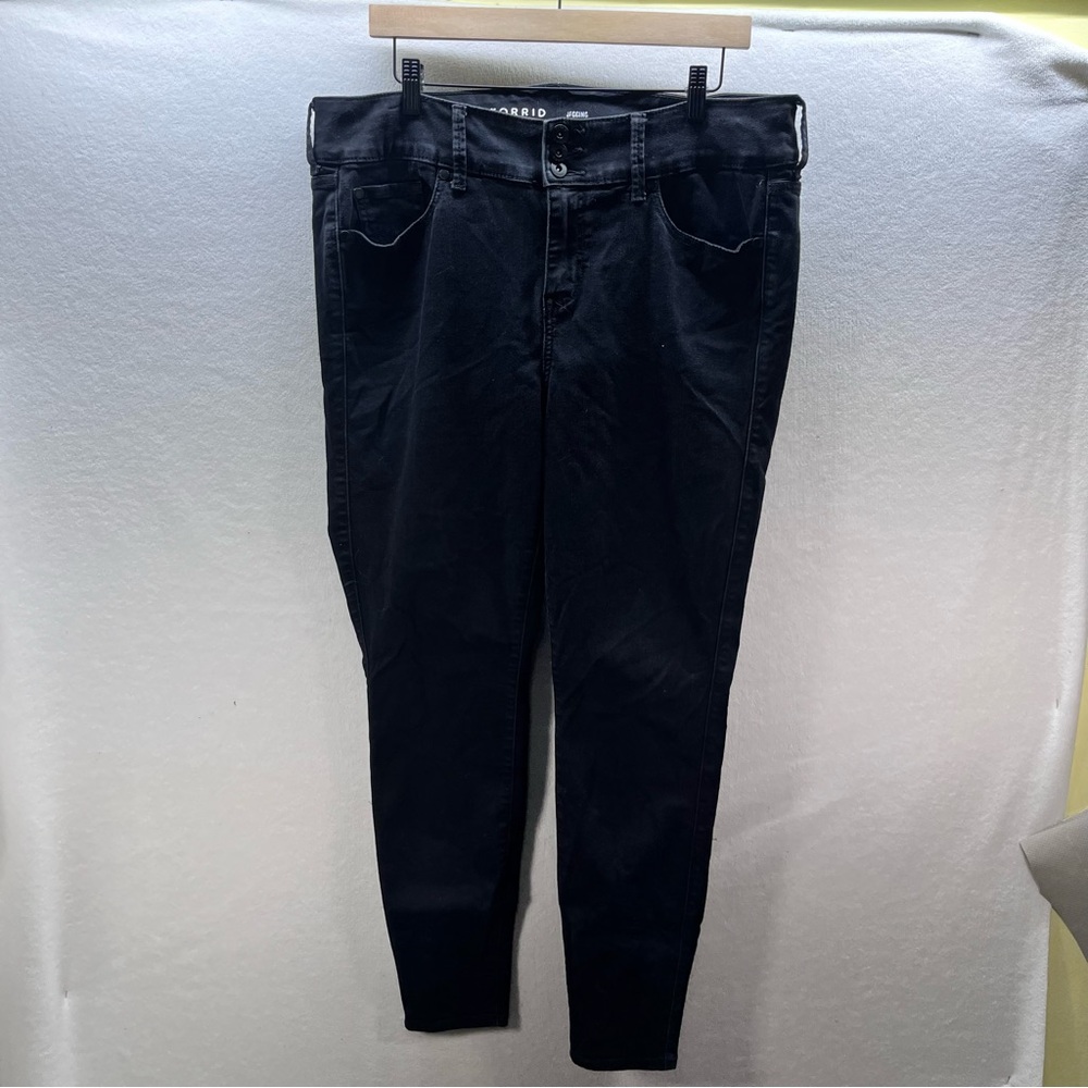 Torrid Super Soft‎ Jegging Jeans Womens 16T Plus Black Denim Stretch 2939